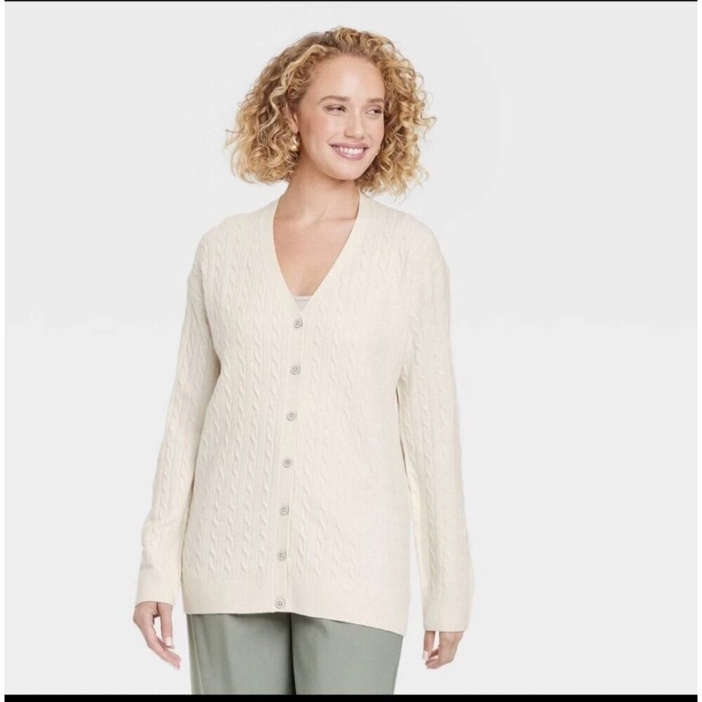A new day women’s V-neck button up knit cardigan size XS NWT